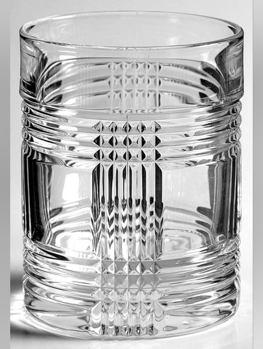 Ralph Lauren Glen Plaid Old Fashioned Glasses Set of 4 Hand Blown Crystal New